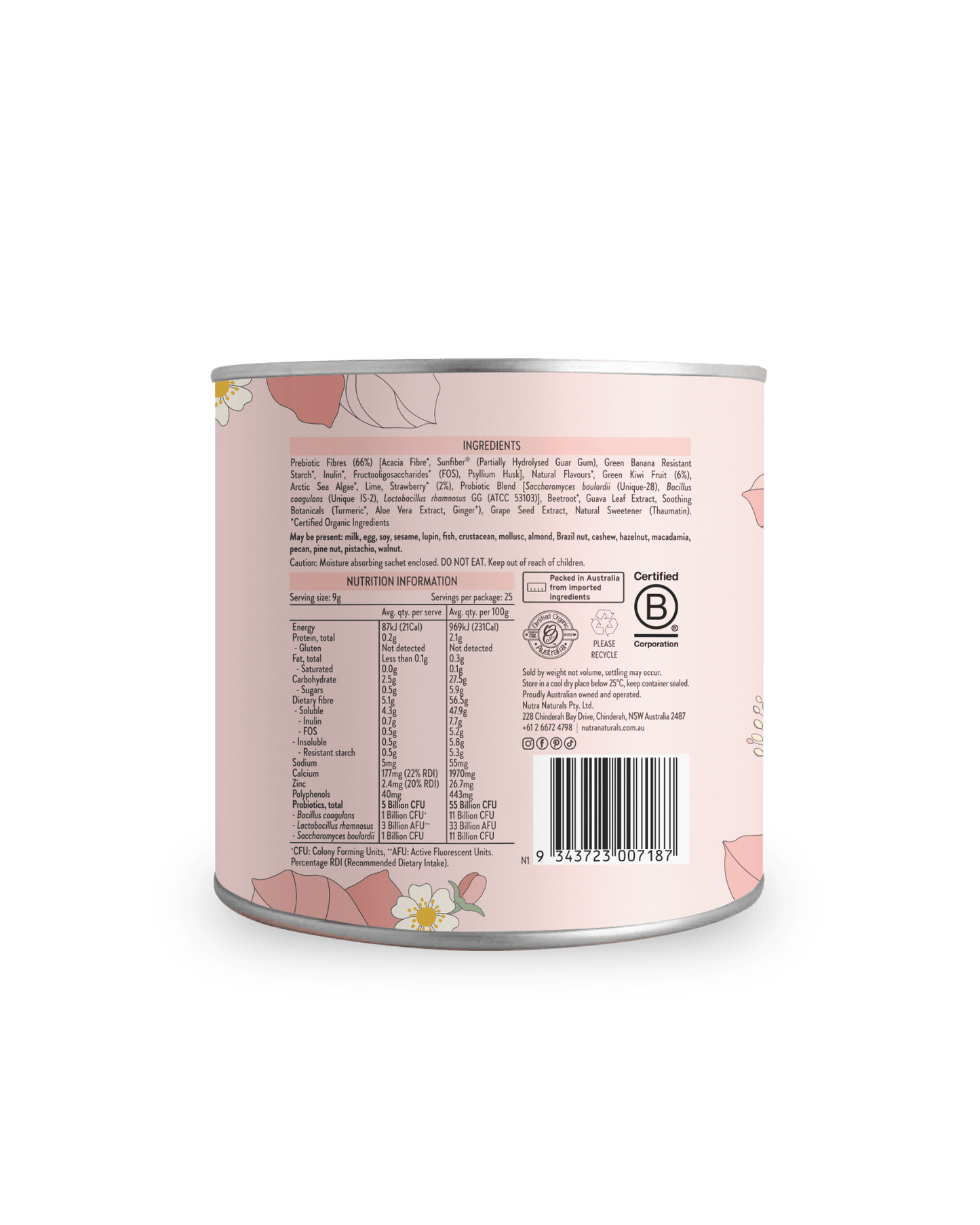 Nutra Naturals Super Gut - Strawberry Kiwi 225g
