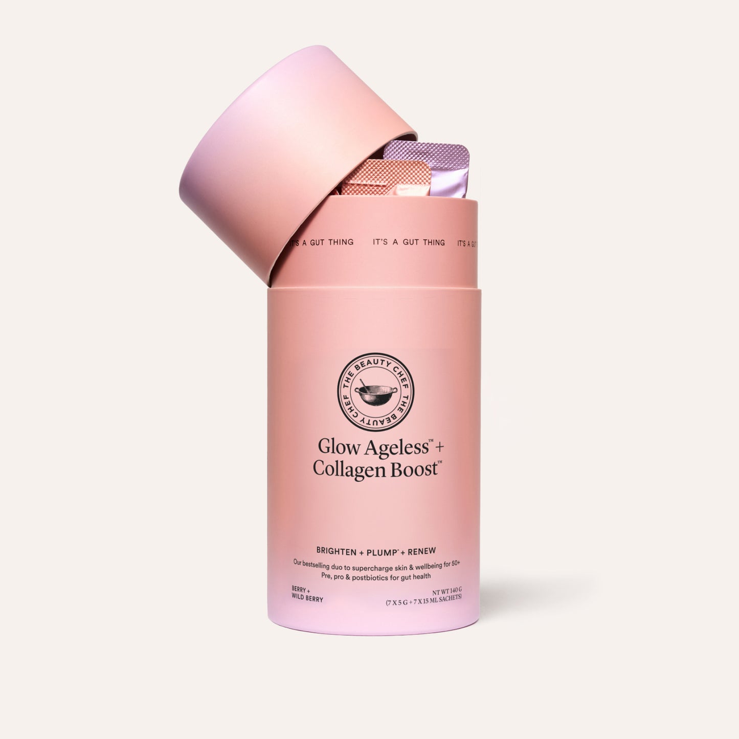 The Beauty Chef Glow Ageless + Collagen Boost Sachets 7 x 5 g + 7 x 15 mL