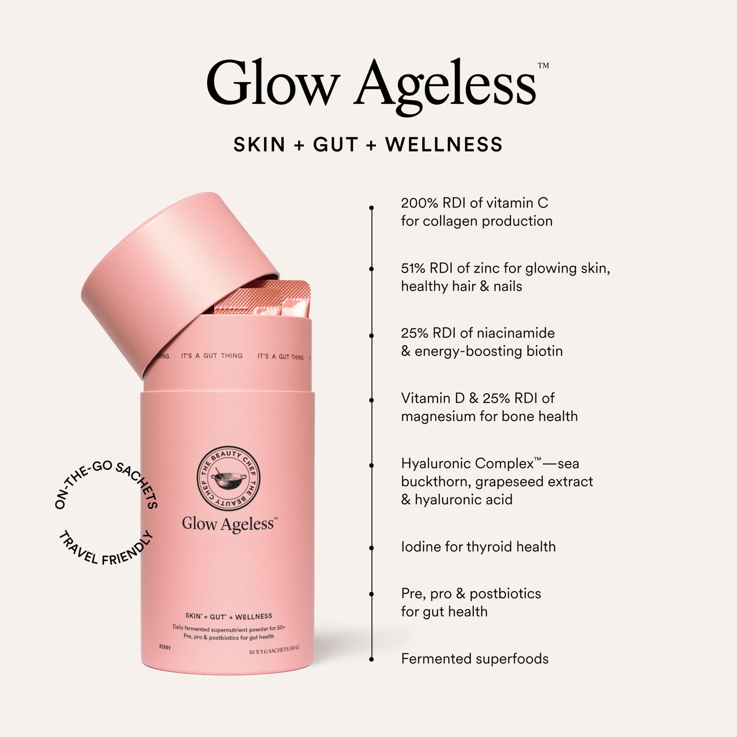 The Beauty Chef Glow Ageless Sachets 10x5g