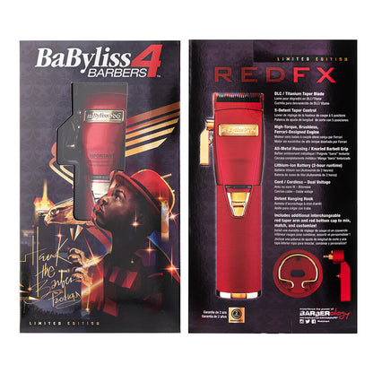 BaBylissPRO BaBylissPRO Red FX Lithium Clipper - Red Cord/Cordless Beard Care