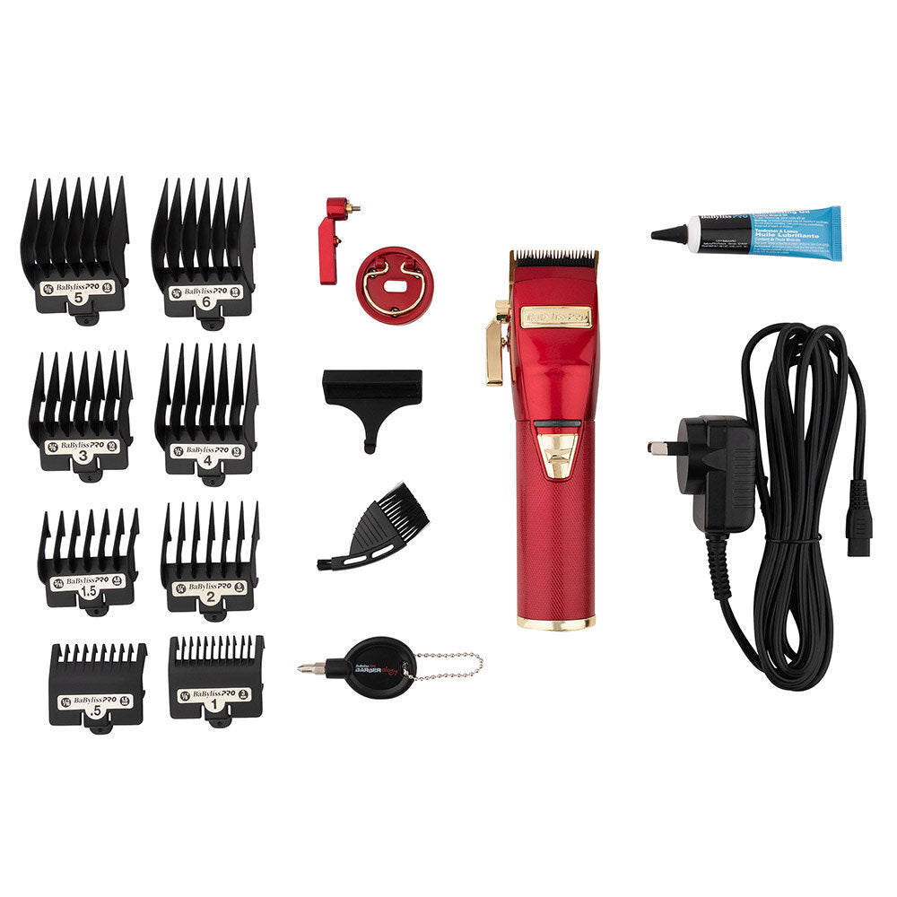 BaBylissPRO BaBylissPRO Red FX Lithium Clipper - Red Cord/Cordless Beard Care