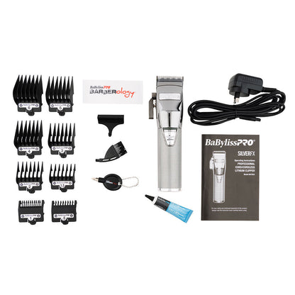 BaBylissPRO BaBylissPRO Silver FX Lithium Clipper - Silver Cord/Cordless Beard Care
