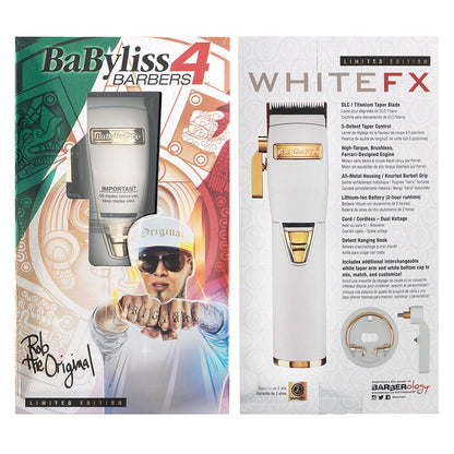 BaBylissPRO BaBylissPRO White FX Lithium Clipper - White Cord/Cordless Beard Care