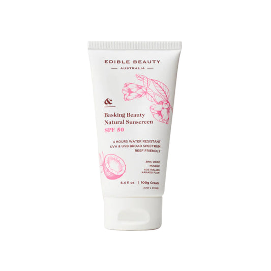Edible Beauty Basking Beauty Natural Sunscreen SPF50 100g