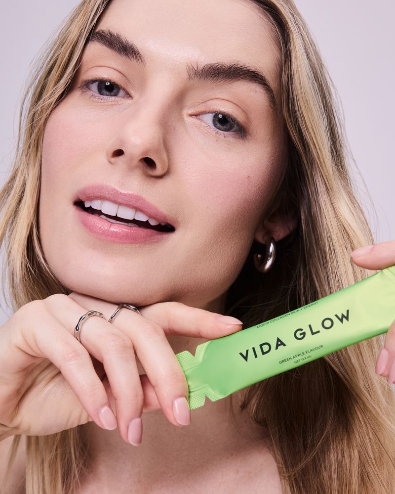 Vida Glow Liquid Collagen Skin + Energy - Green Apple 15 x 12.5ml Sachets