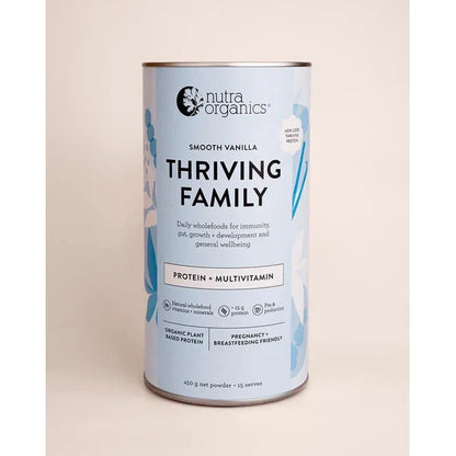 Nutra Organics Smooth Vanilla / 450g Nutra Organics Thriving Family supplements