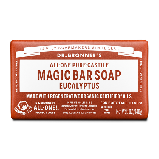 Dr. Bronner's Pure Castile Bar Soap - Eucalyptus 140g