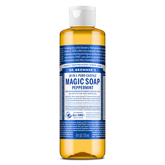 Dr. Bronner's Pure Castile Liquid Soap - Peppermint 237ml