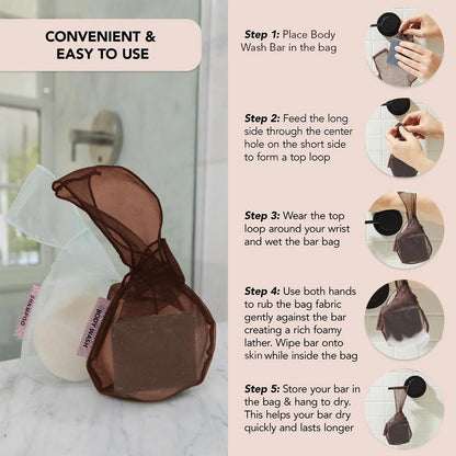 Kitsch Body Bar Saver Bag - Chocolate