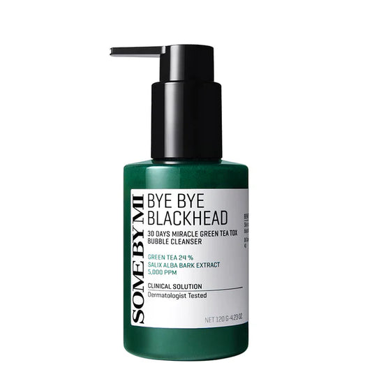 SOME BY MI Miracle Bye Bye 30 Days Blackhead Miracle Green Tea Tox Bubble Cleanser 120g