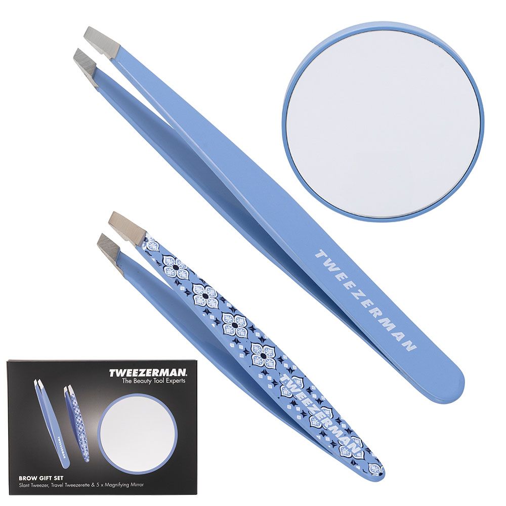 Tweezerman Blue Tweezerman Brow Gift Set Tweezers