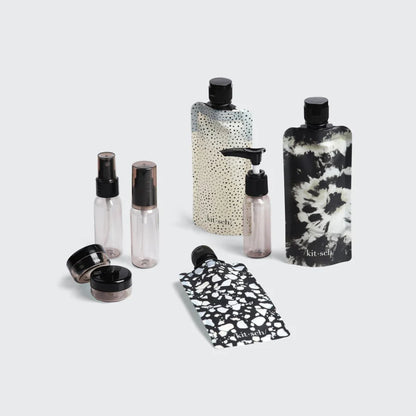 Kitsch Travel Bottle 11pc Set  - Black