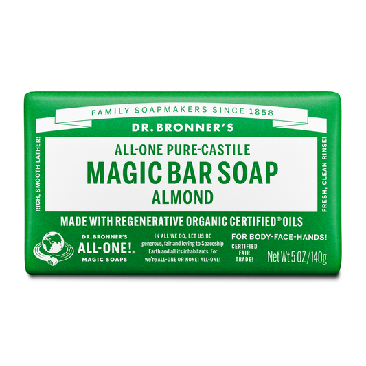 Dr. Bronner's Pure Castile Bar Soap - Almond 140g
